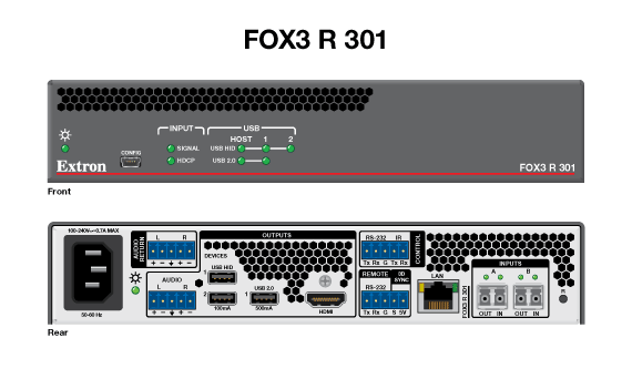 Extron FOX3 R 301 чертеж