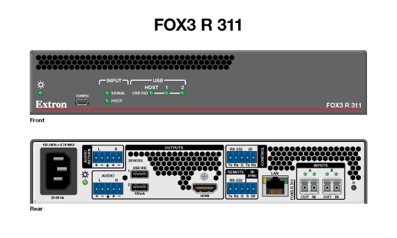 Extron FOX3 R 311 чертеж