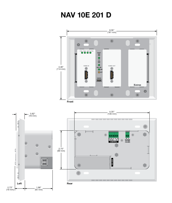 Чертеж Extron NAV 10E 201D