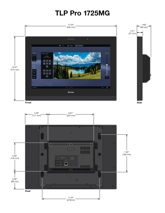 Чертеж Extron TLP Pro 1725MG