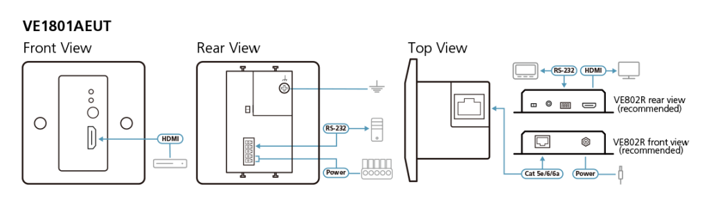 Aten VE1801AEUT топологическая схема